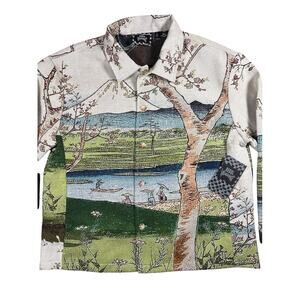 NEW Rebel Vengeance Tapestry All Over Print Jacket Japan Mt Mount Fuji Large